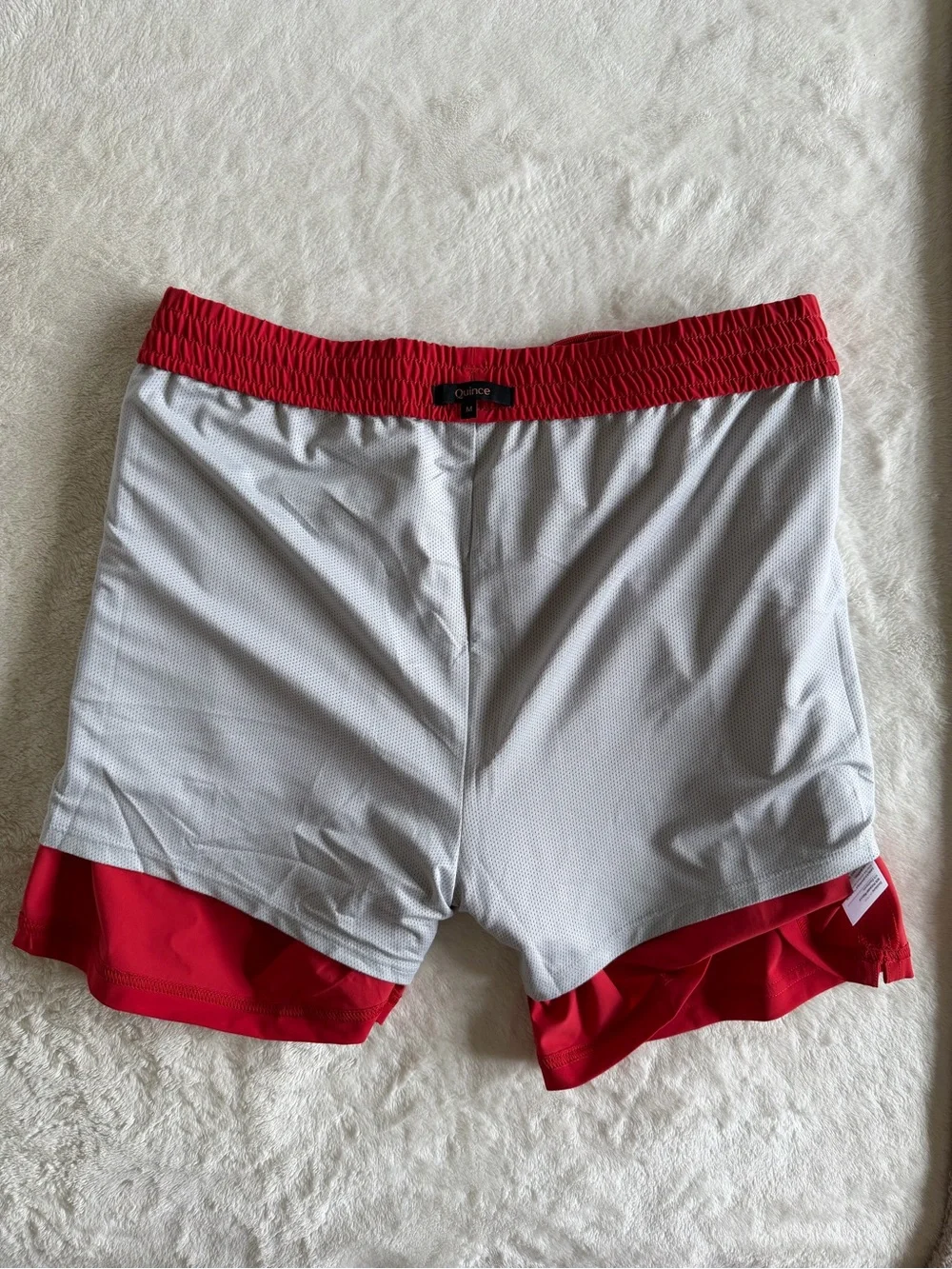 Quince Men's Red Swim Trunks with Drawstring Waist